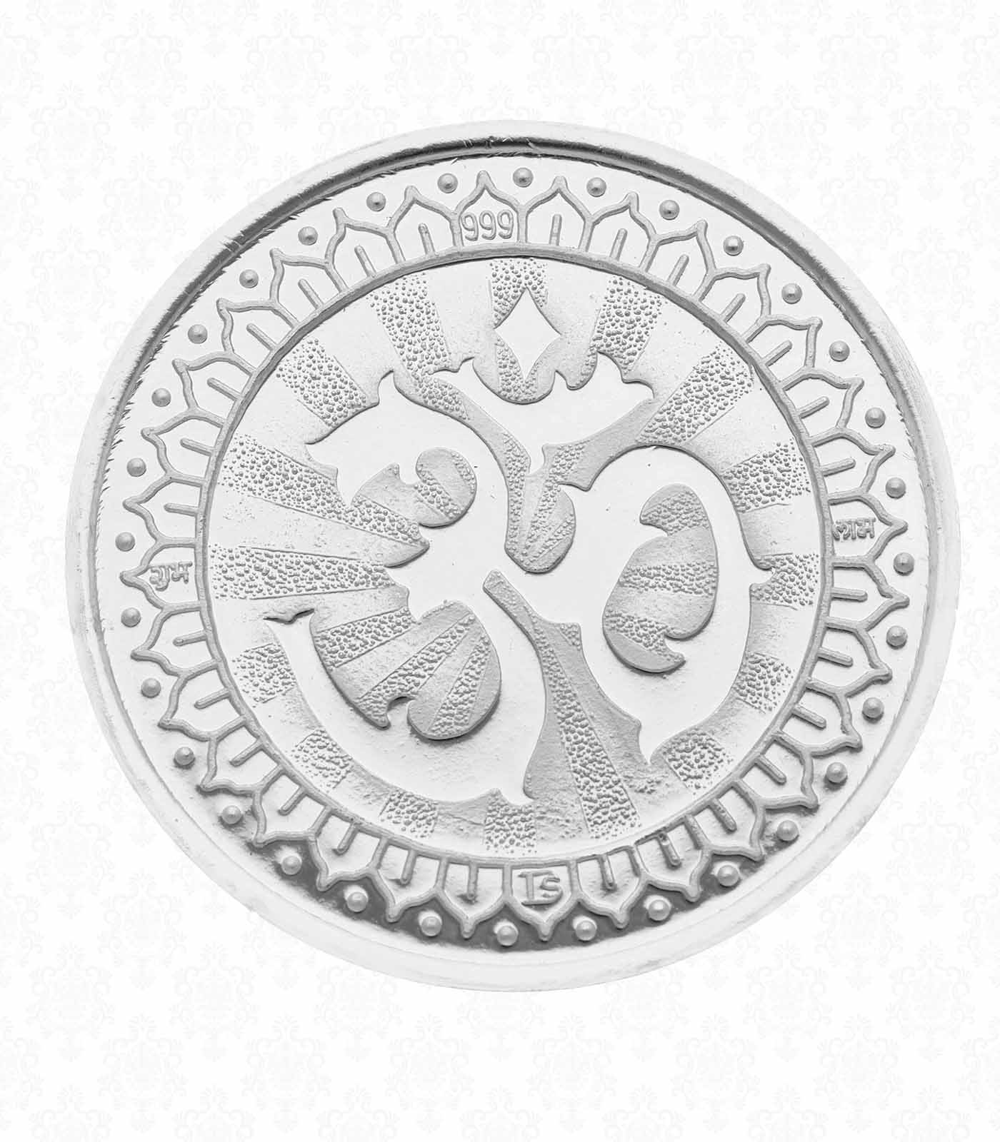 Silver Ganpati Coin 100GM