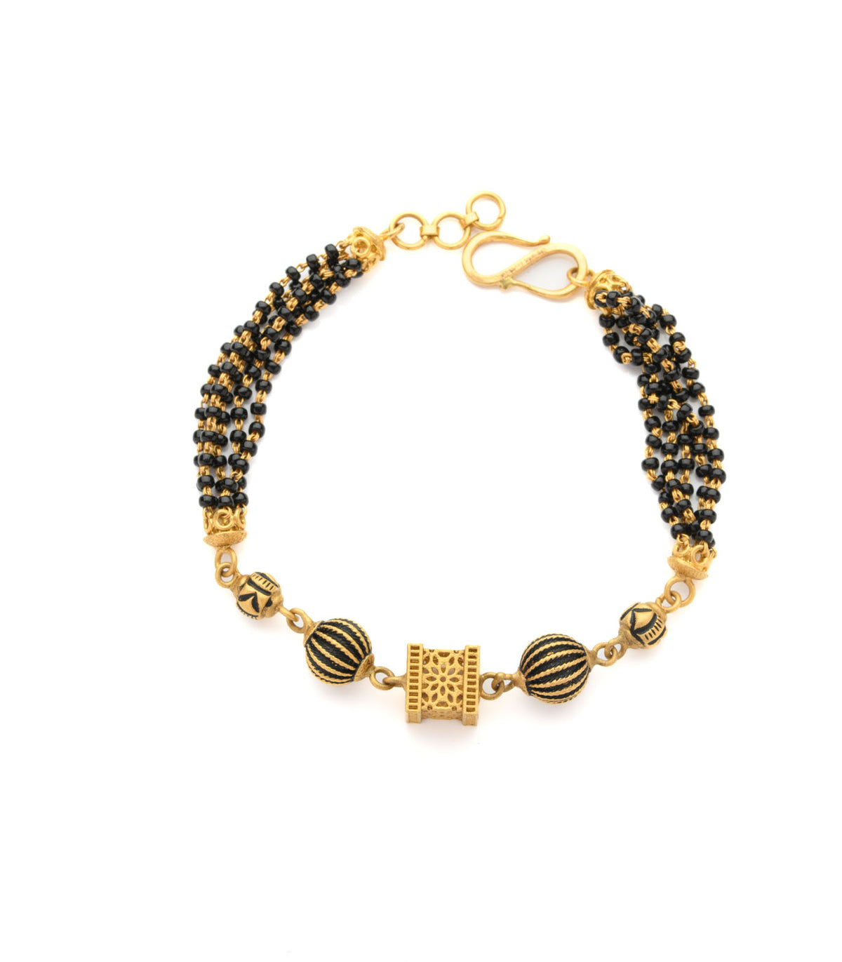 Multilayer Geometric Mangalsutra Bracelet