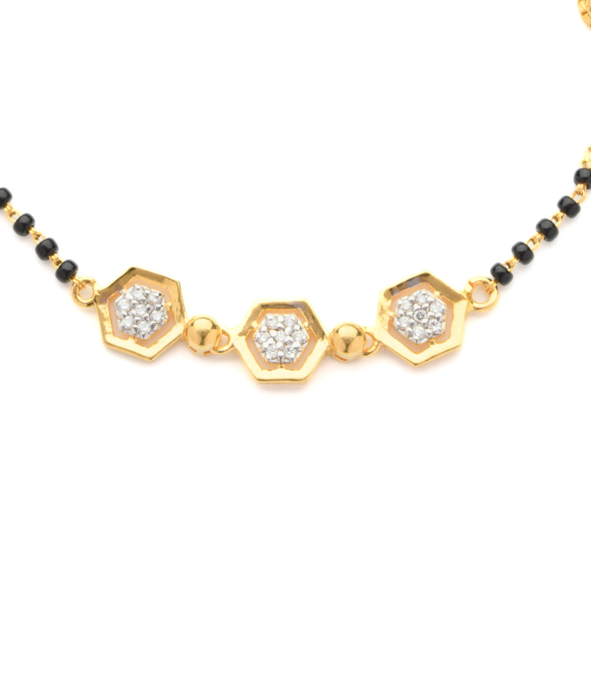 Tri Pentagonal Mangalsutra Bracelet