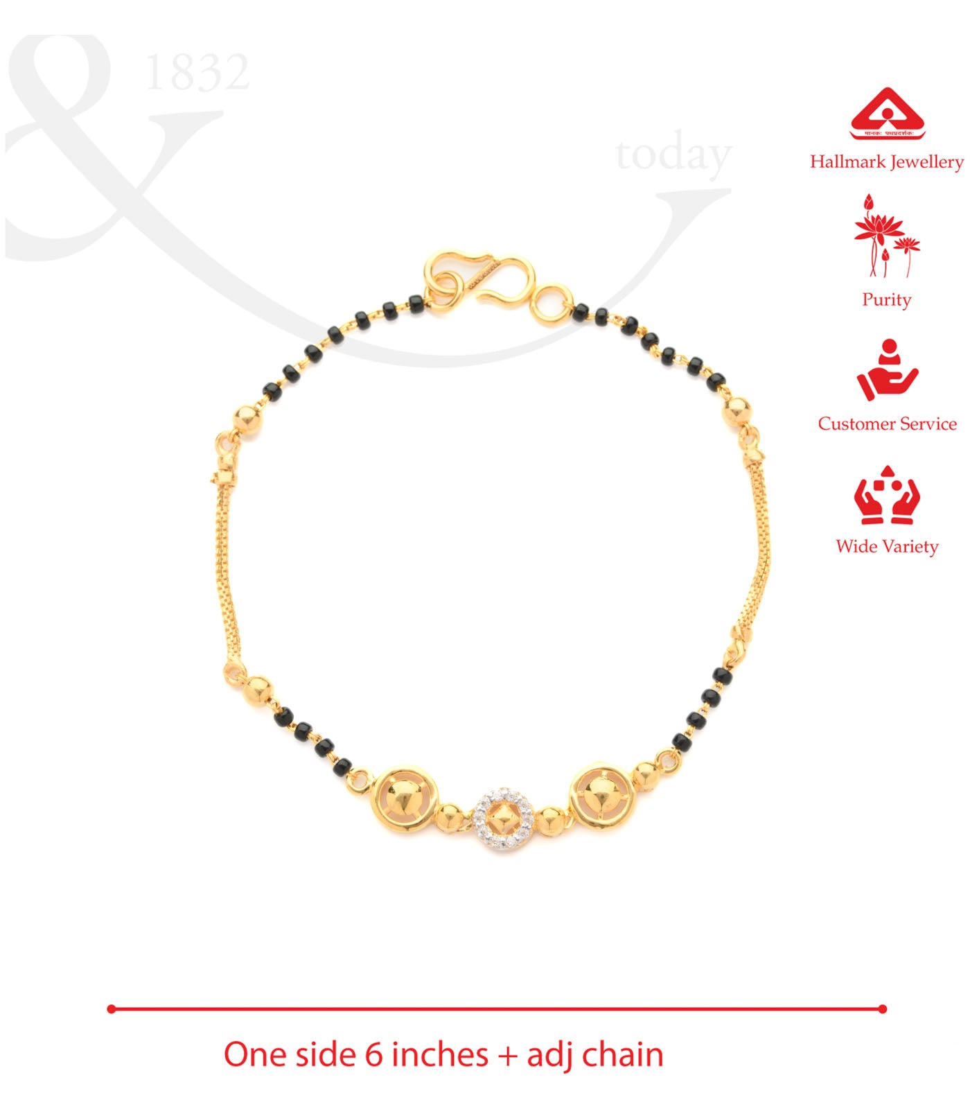 Trio Orb Mangalsutra Bracelet