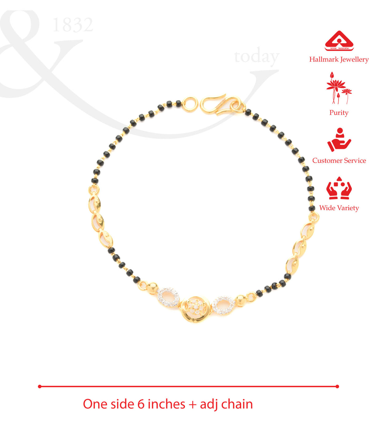 Elegant Stud Mangalsutra Bracelet