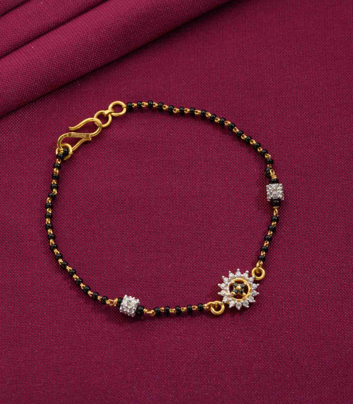 Sun Pendant Mangalsutra Bracelet