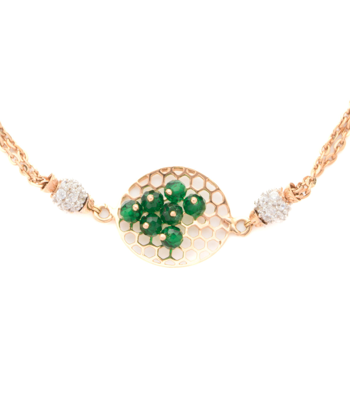 Green Gemstones Mangalsutra Bracelet