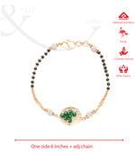 Green Gemstones Mangalsutra Bracelet