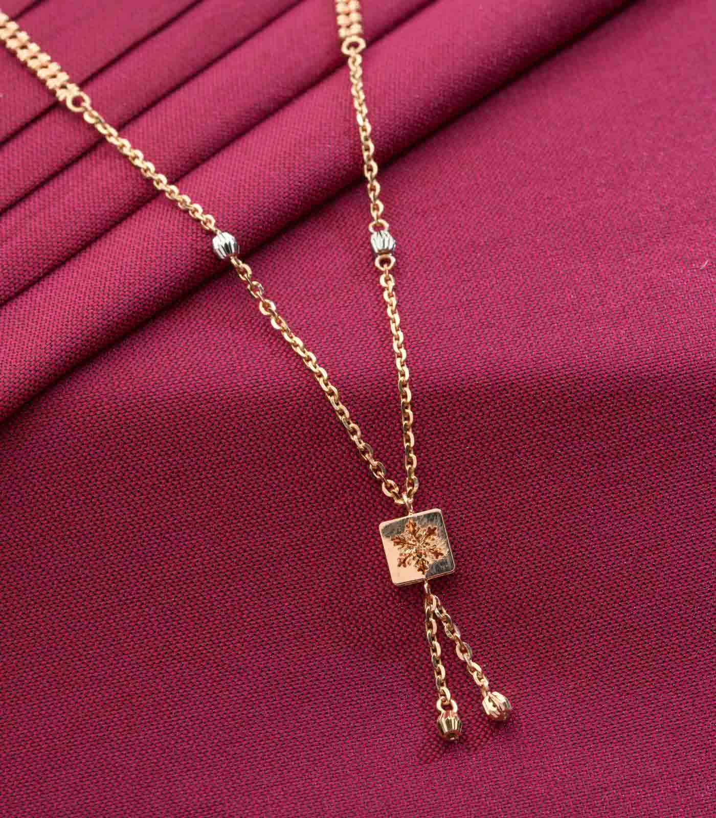 Square dangler pendant chain