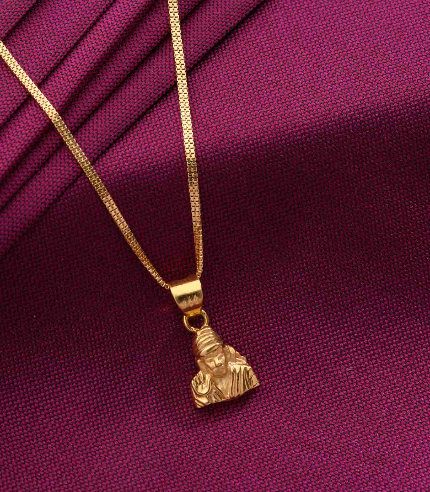 Sai Baba Gold Chain Pendant