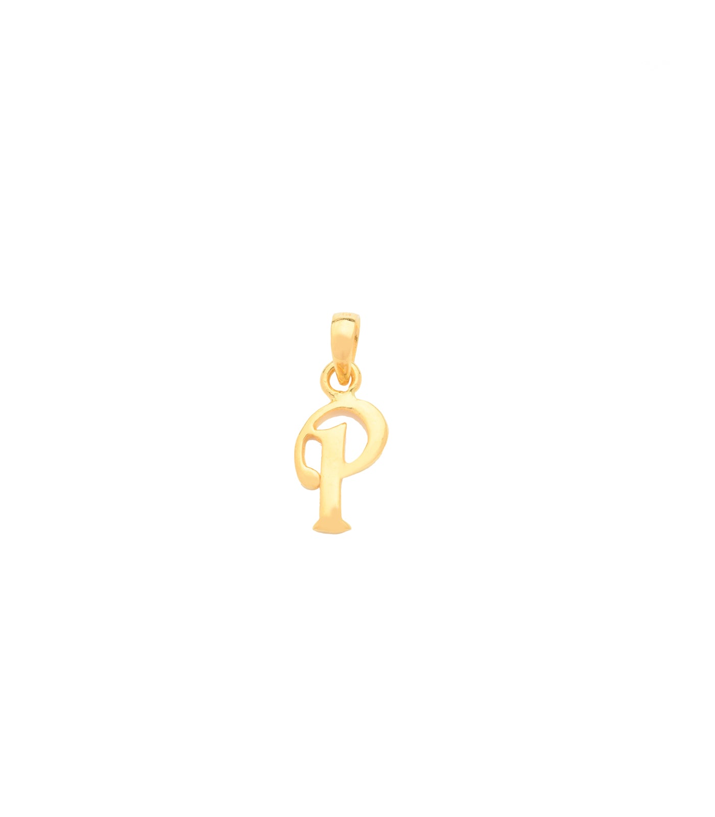 P Letter Gold Chain Pendant