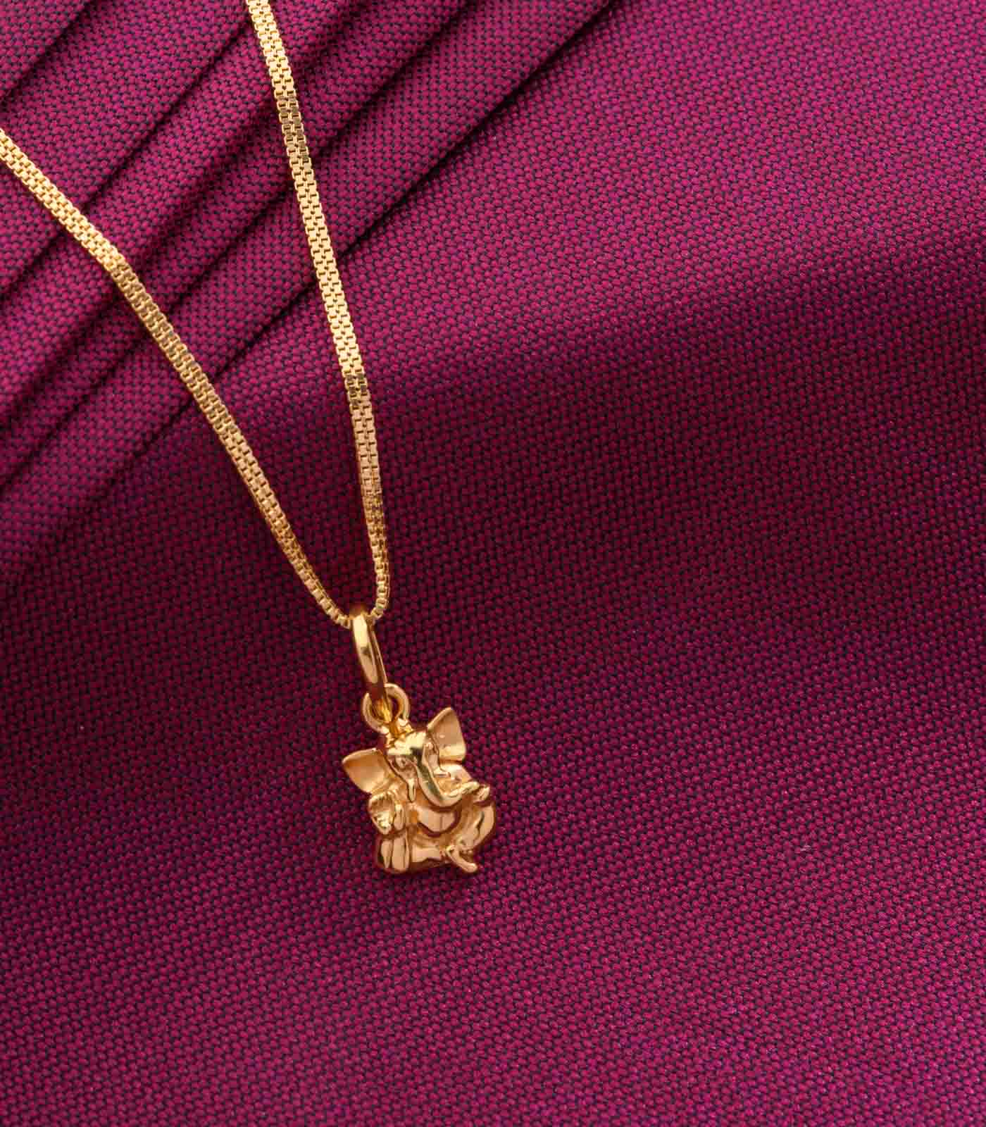 Ganpati Gold Chain Pendant