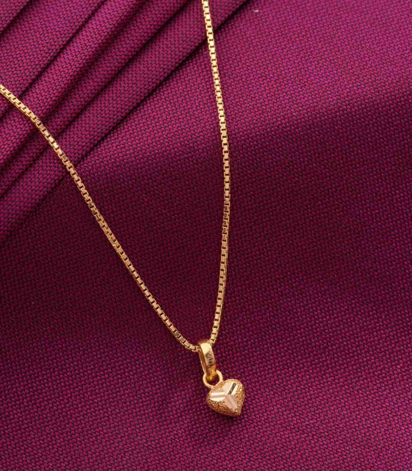 Heart Shaped Gold Chain Pendant