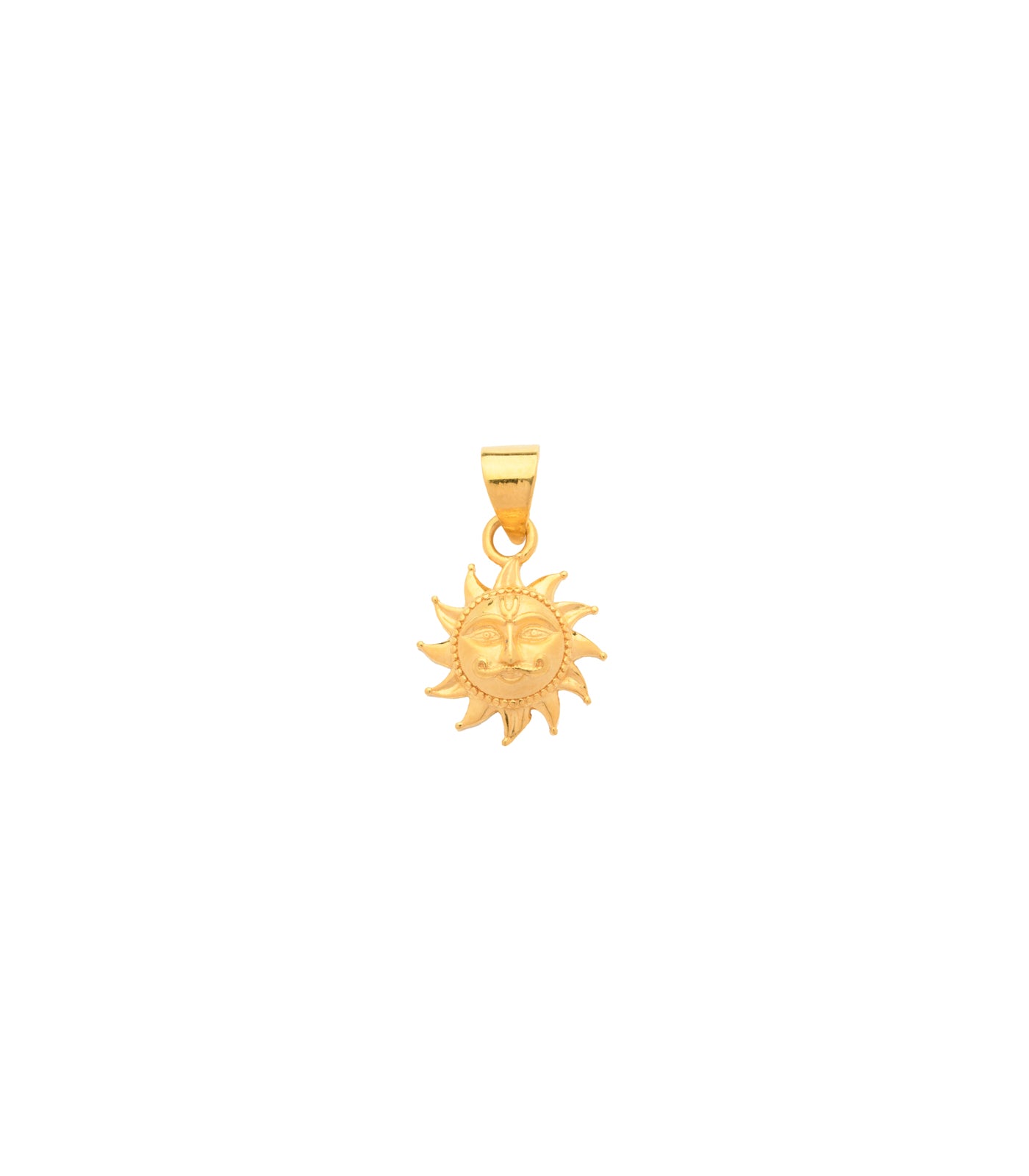 Sun Shaped Gold Chain Pendant