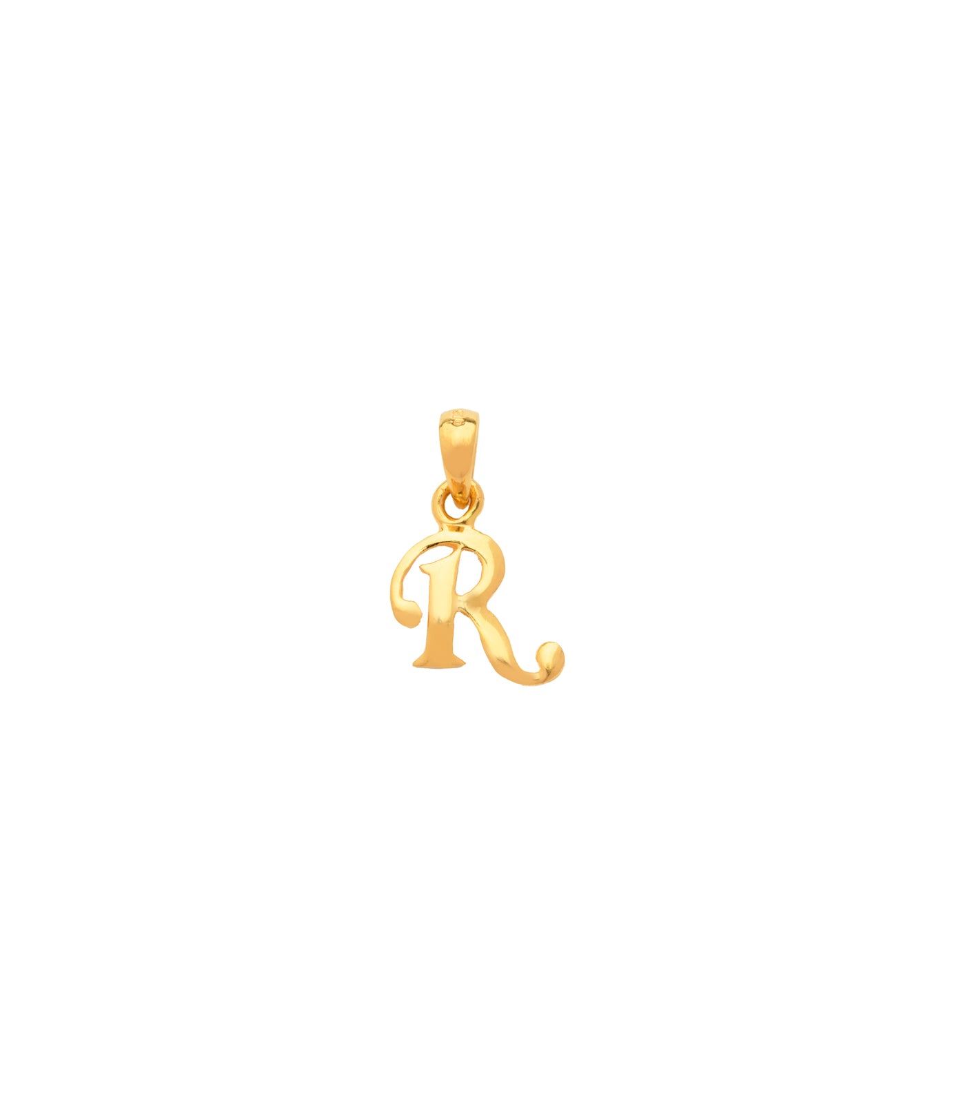 R Letter Gold Chain Pendant