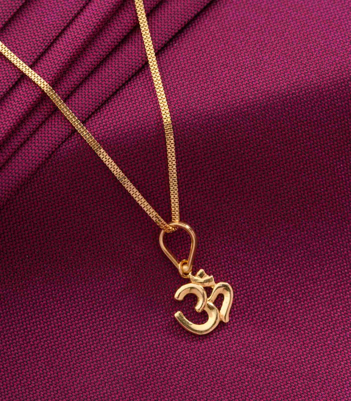 Om Gold Chain Pendant