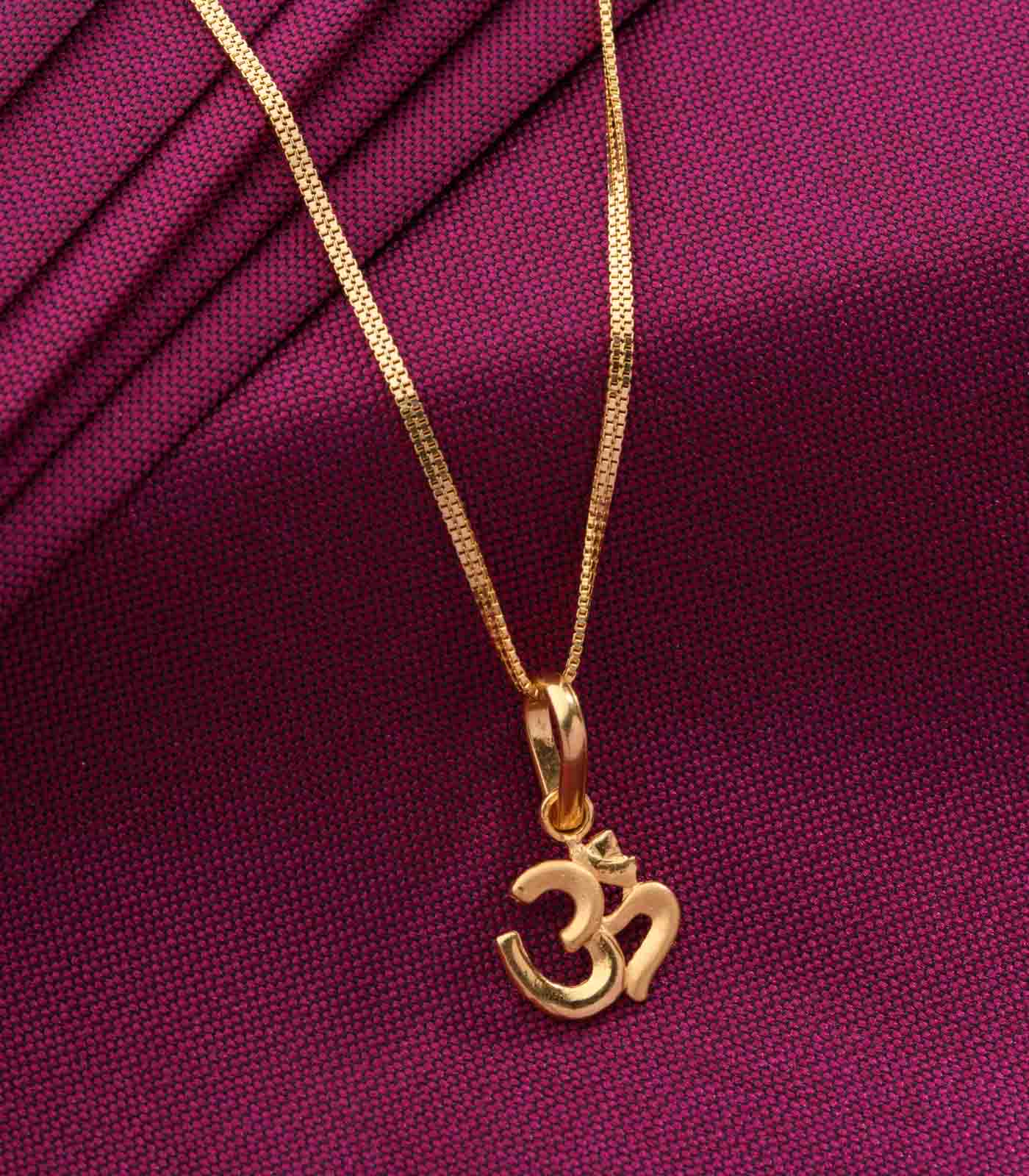 Om Gold Chain Pendant