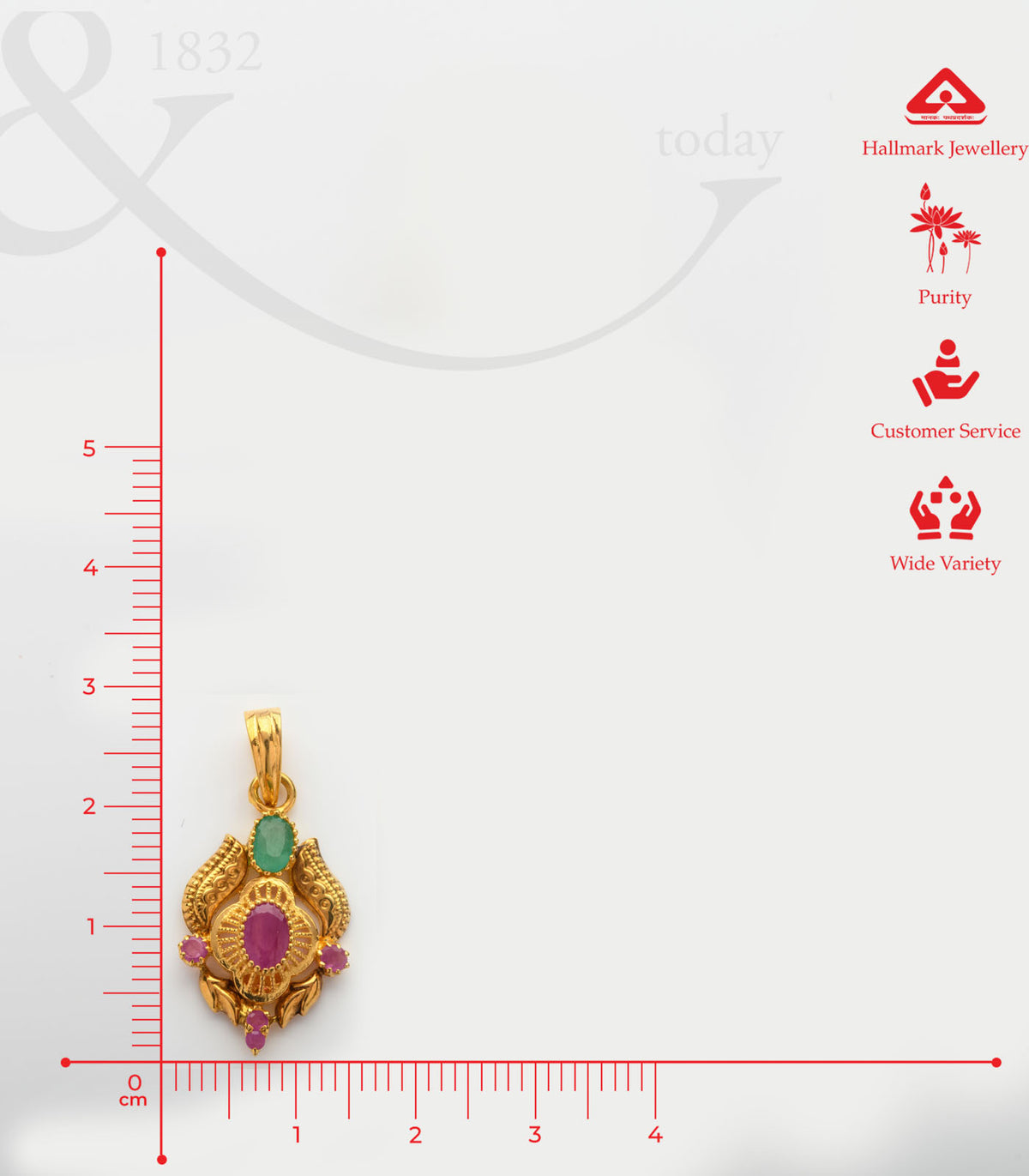 Angular ethnic chain pendant