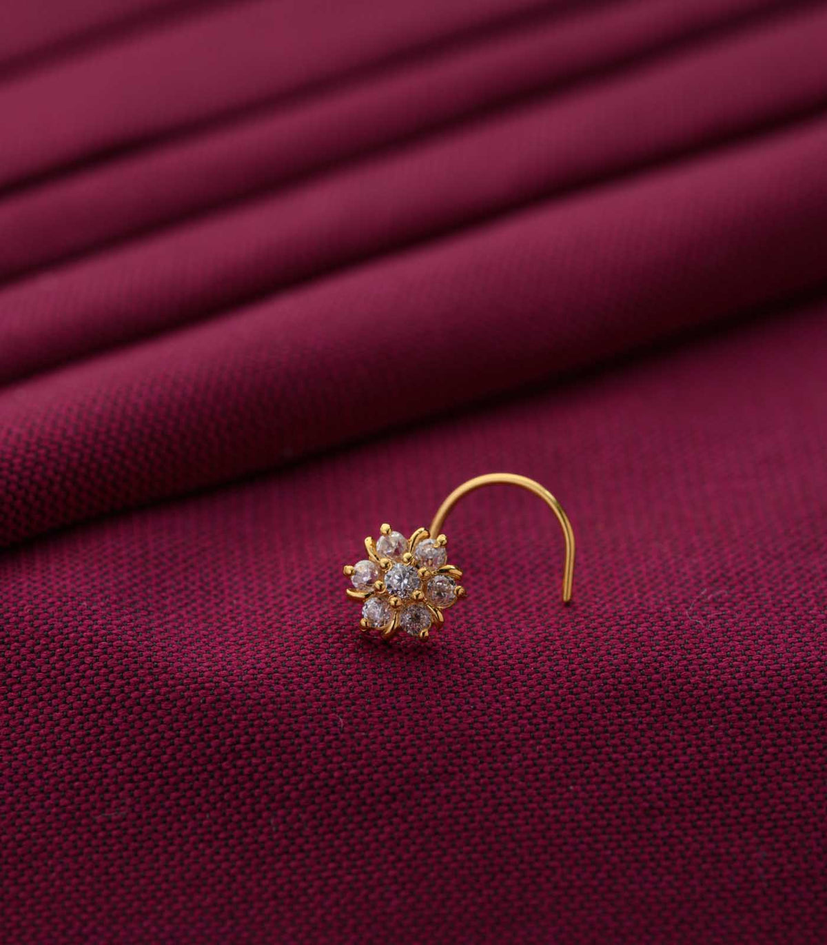 Angular Flower Nose Pin