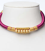 Magenta Thread Goph Necklace