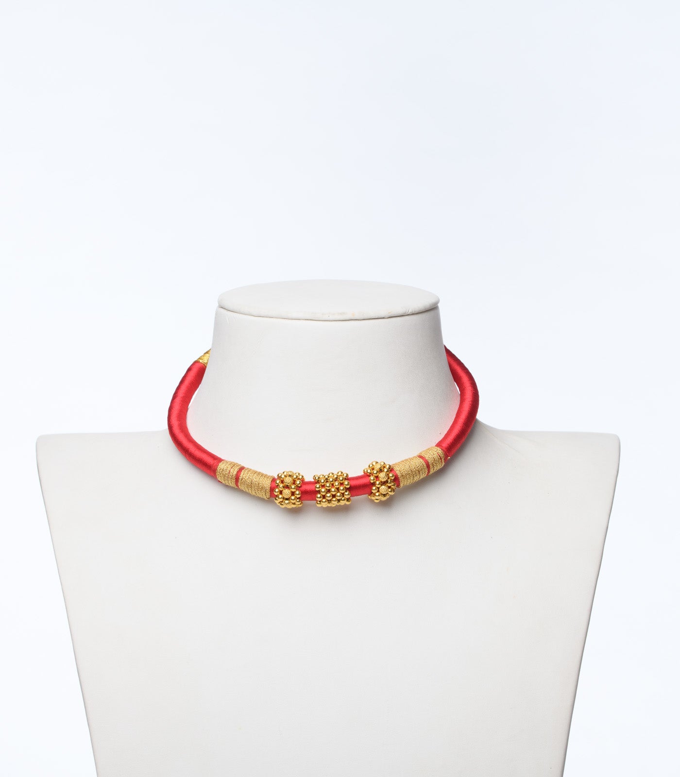 Burnt Red Thread Goph Necklace