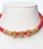 Burnt Red Thread Goph Necklace