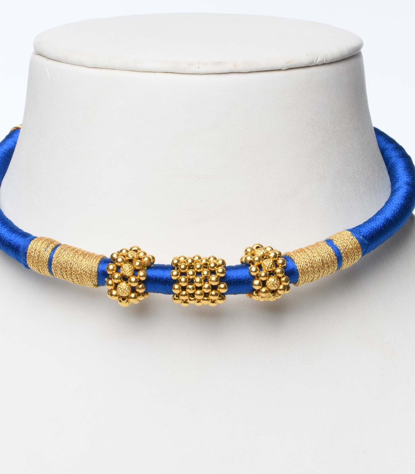 Dark Blue Thread Goph Necklace