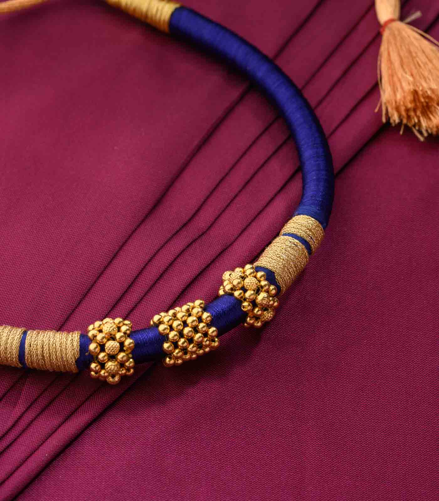 Persian Blue Thread Goph Necklace