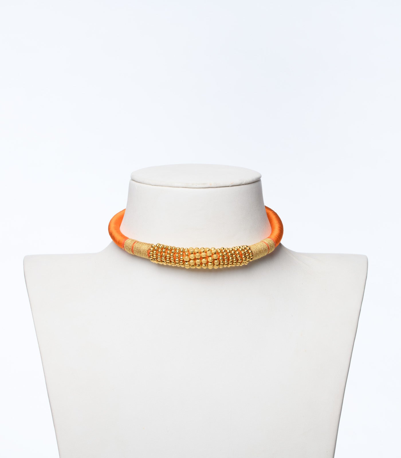 Orange Thread Goph Necklace