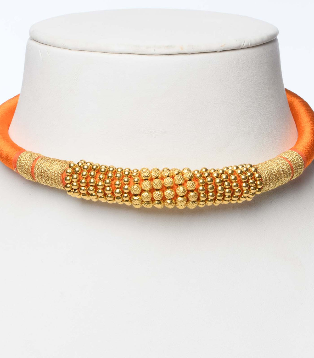 Orange Thread Goph Necklace