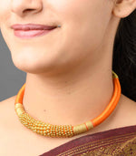 Orange Thread Goph Necklace