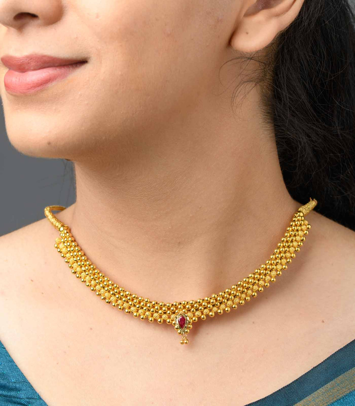 Curtain of Gold Goph Necklace