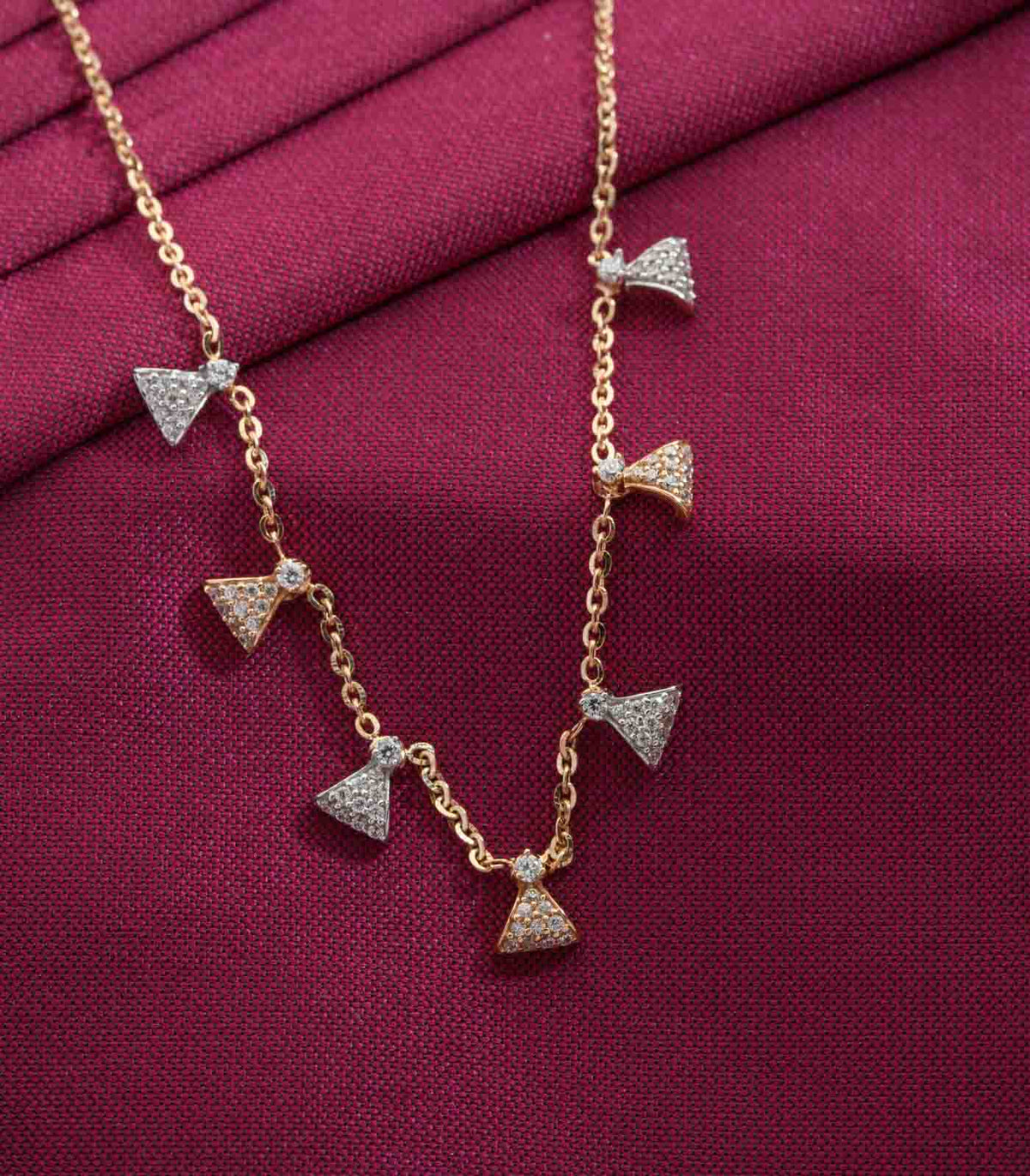 Triangle Gemstones Necklace