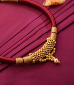 Dusky Maroon Thread Goph Necklace