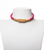 Vibrant Red Thread Goph Necklace