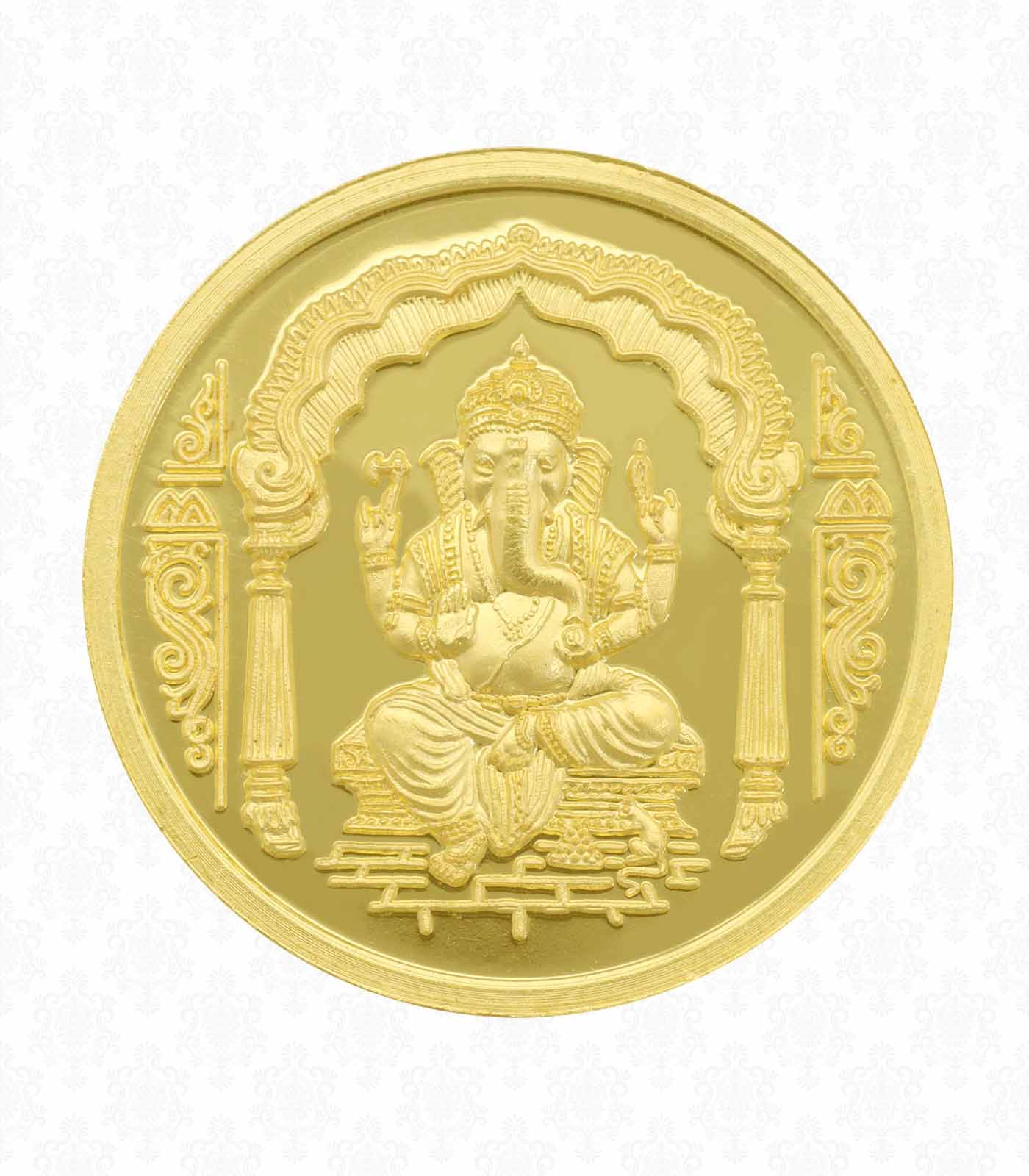 Gold Ganpati Coin-0.5GM