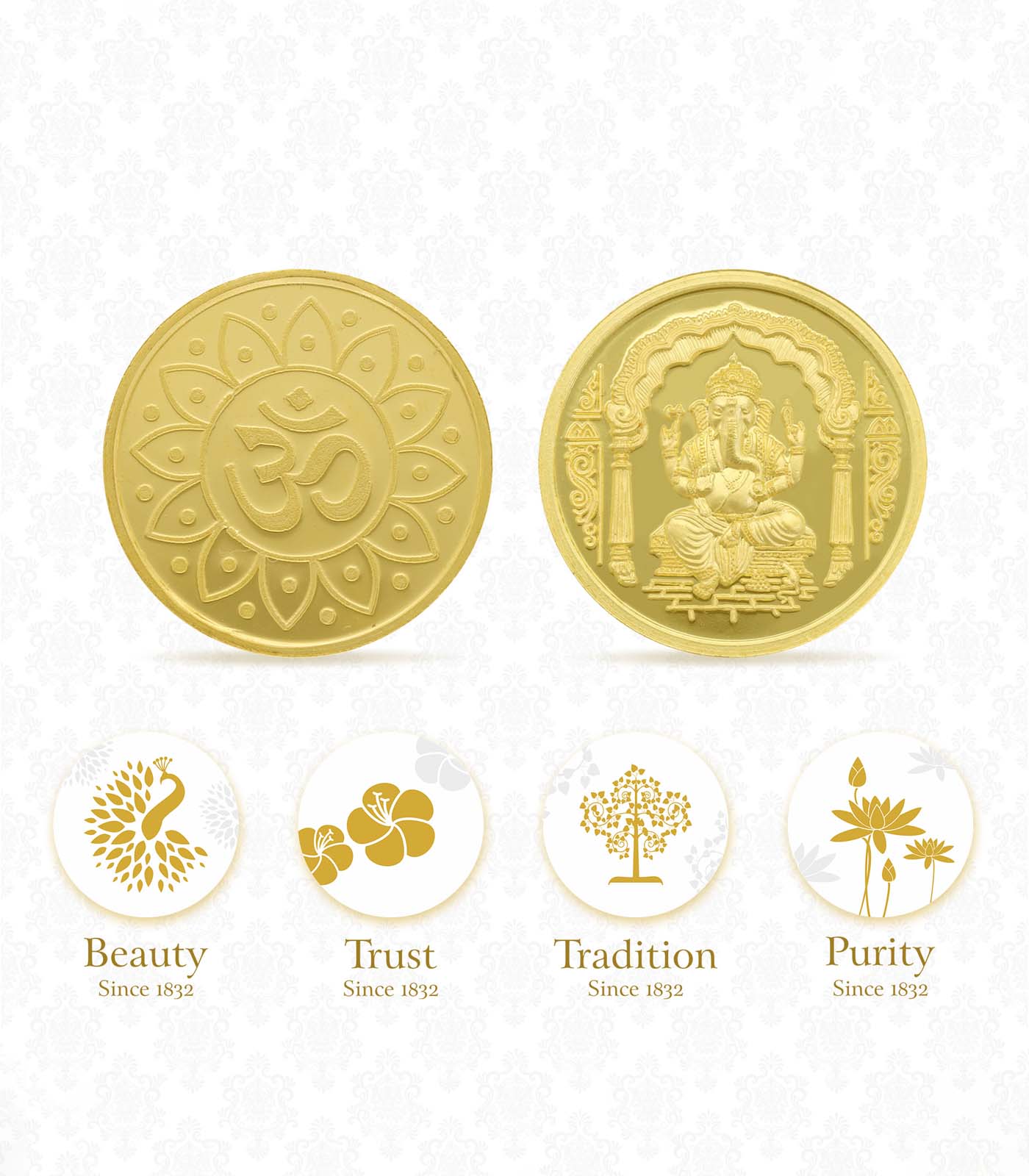 Gold Ganpati Coin-10GM