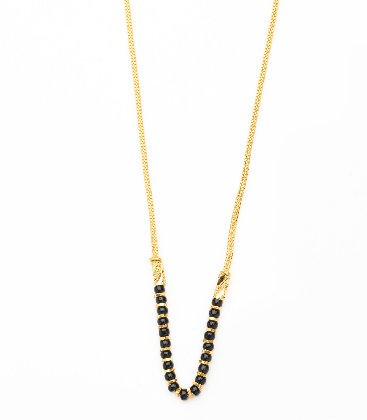 Black bead U- Shaped Mangalsutra