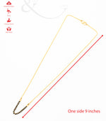 Black bead U- Shaped Mangalsutra