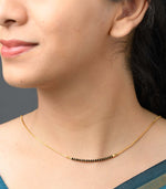 Black bead U- Shaped Mangalsutra