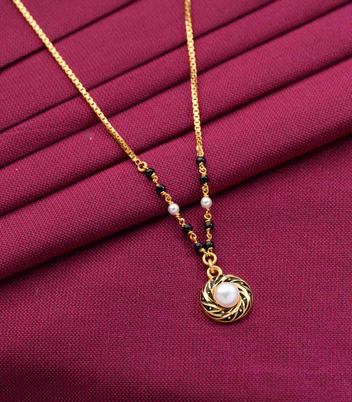 Spiral Pearl Mangalsutra