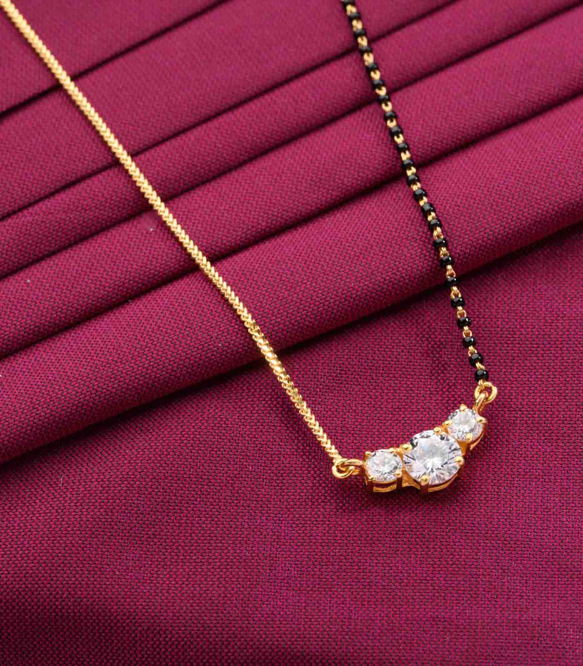 Solitaire beads Mangalsutra