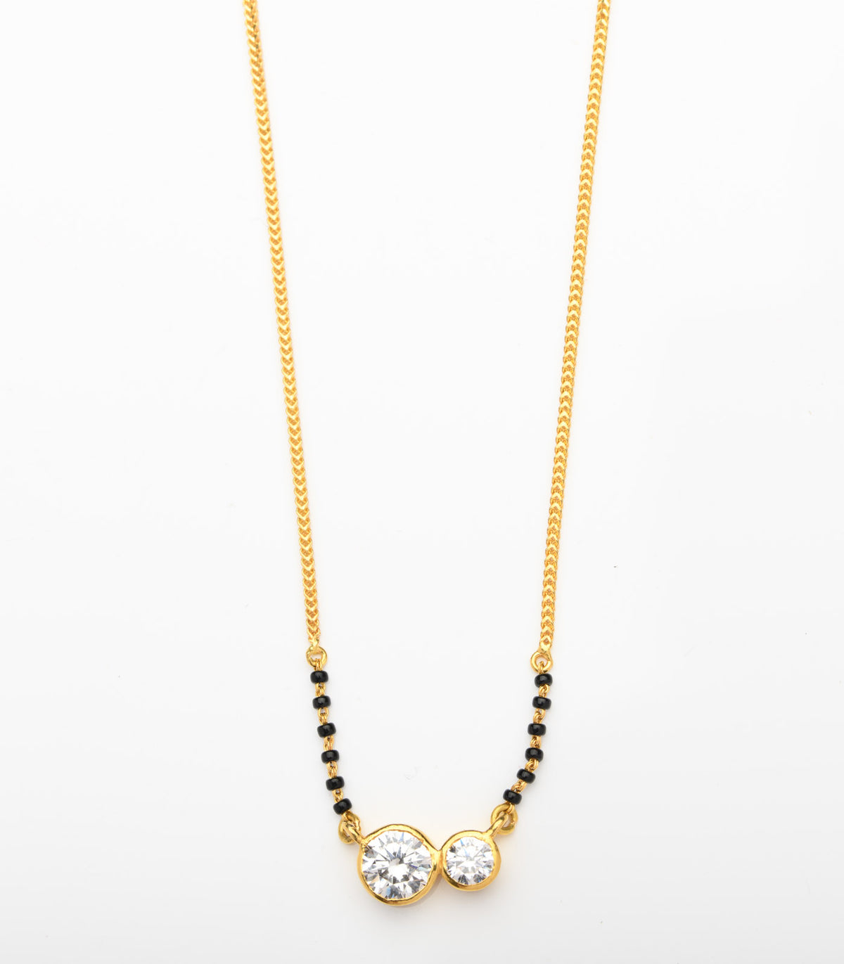 Double studs Mangalsutra