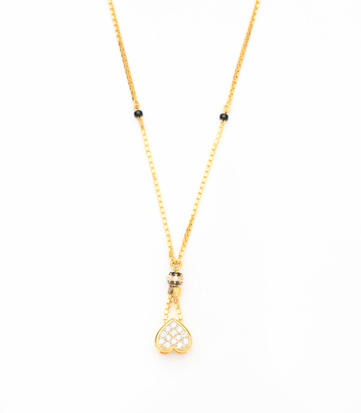 Hanging heartstone Mangalsutra