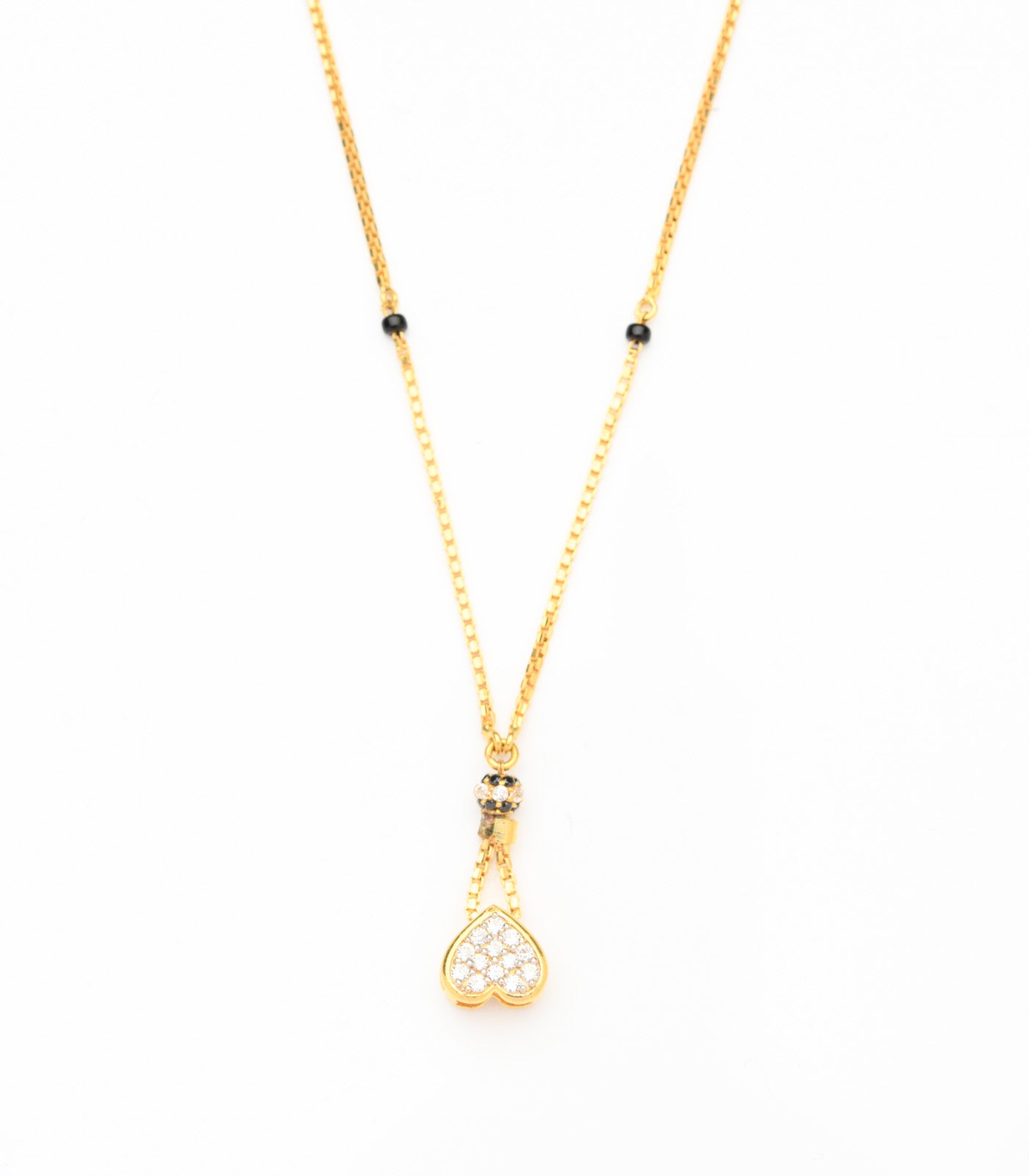 Hanging heartstone Mangalsutra