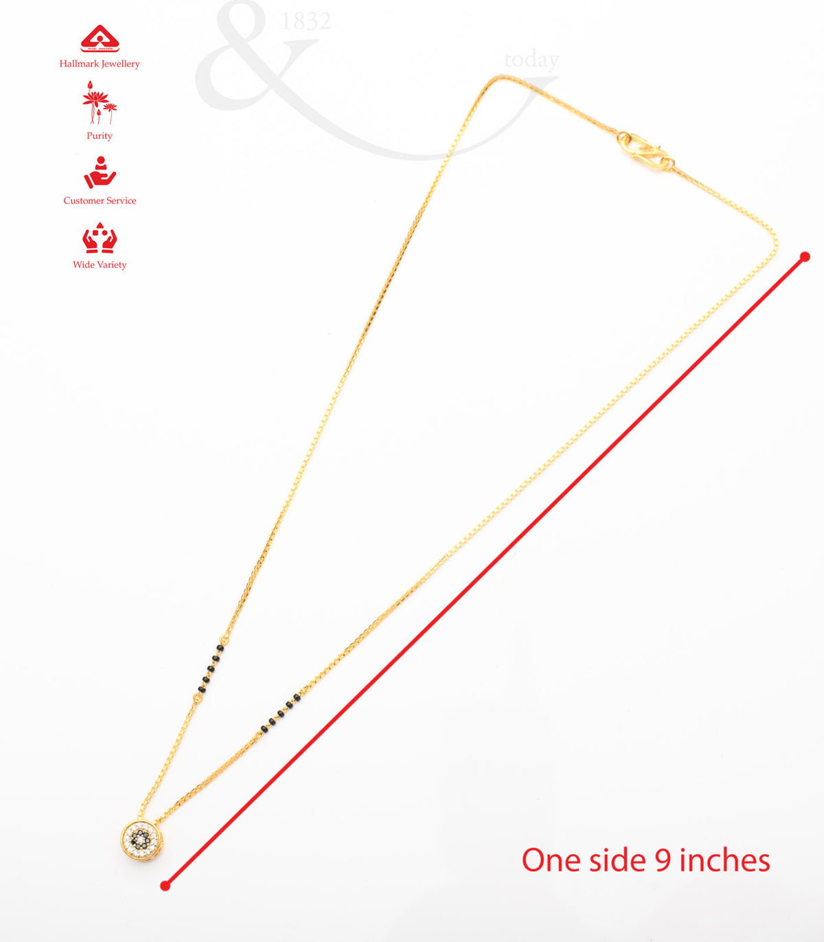 Single stud Mangalsutra