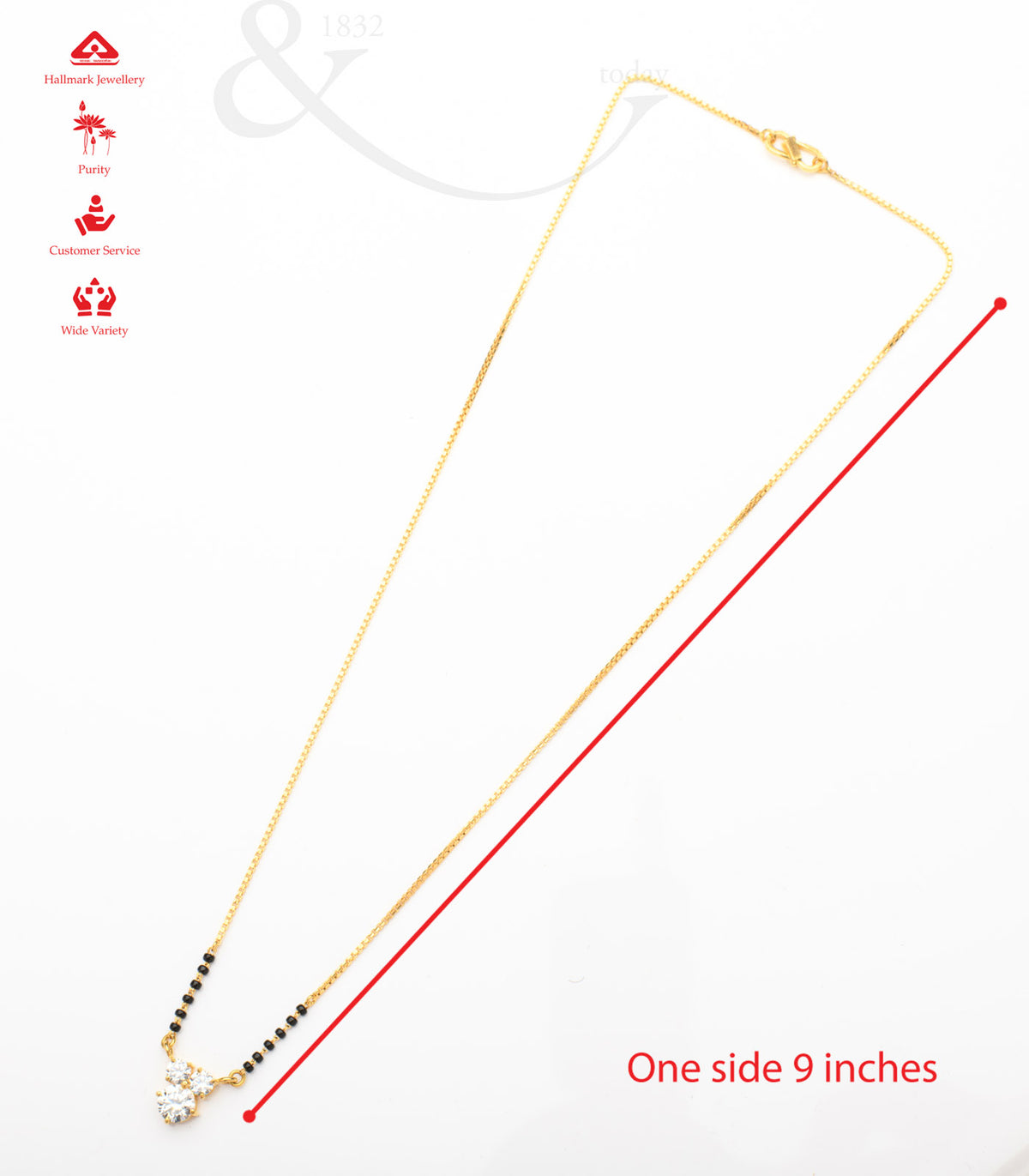 Trio studs classic Mangalsutra