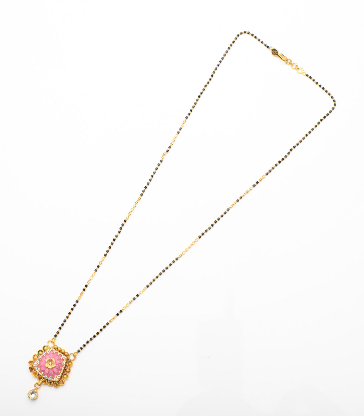 Pink blossom Mangalsutra