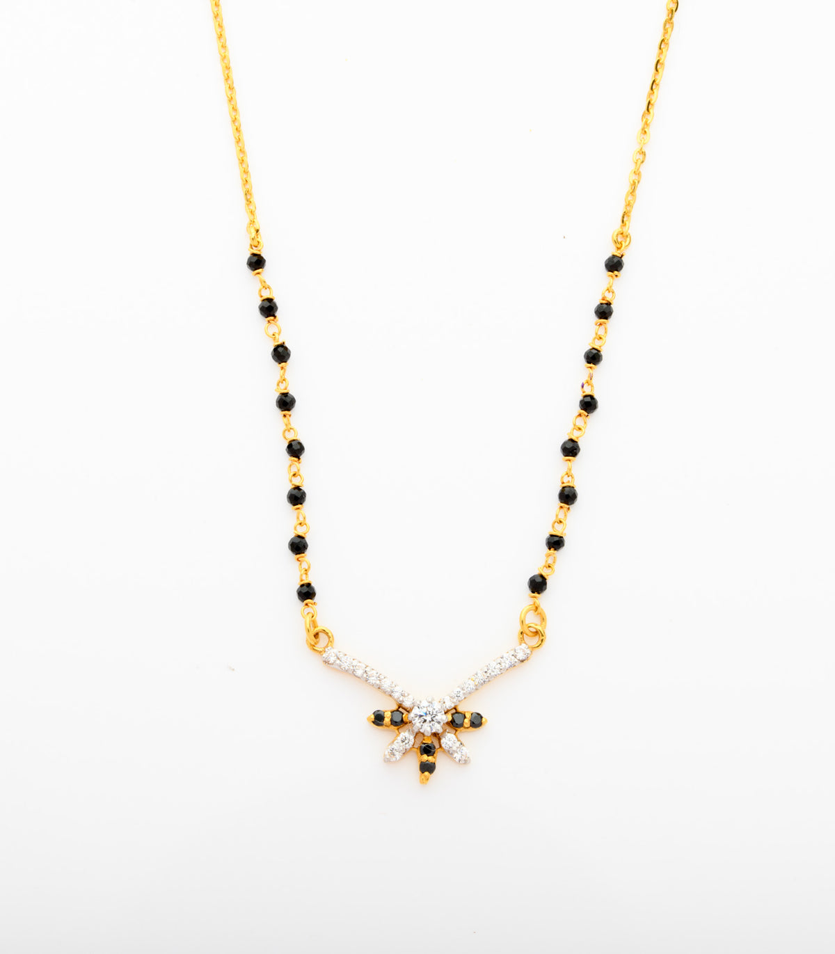 Semi Floral Pendant Mangalsutra