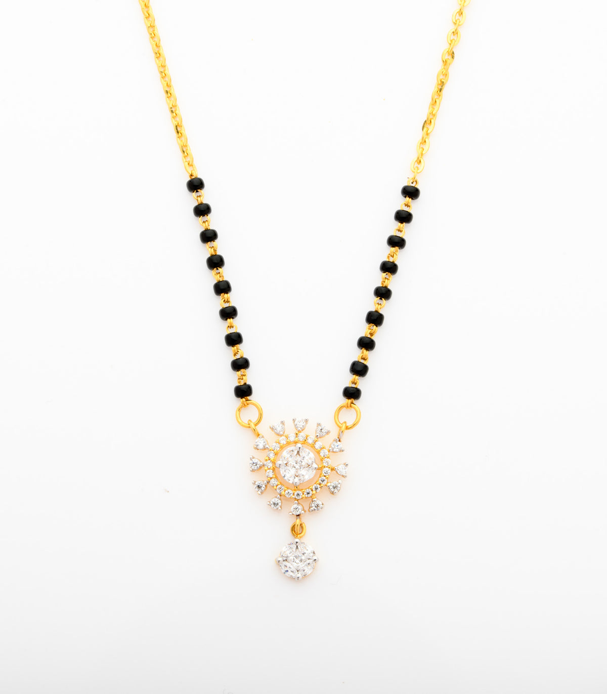 Sunflower design Crystal Mangalsutra