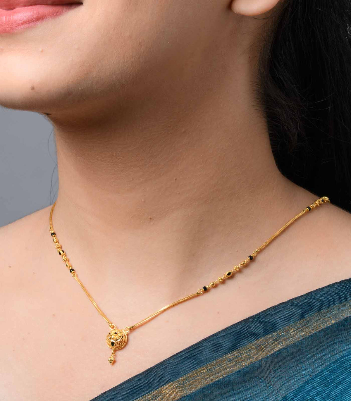 Radiant Golden Pendant Mangalsutra