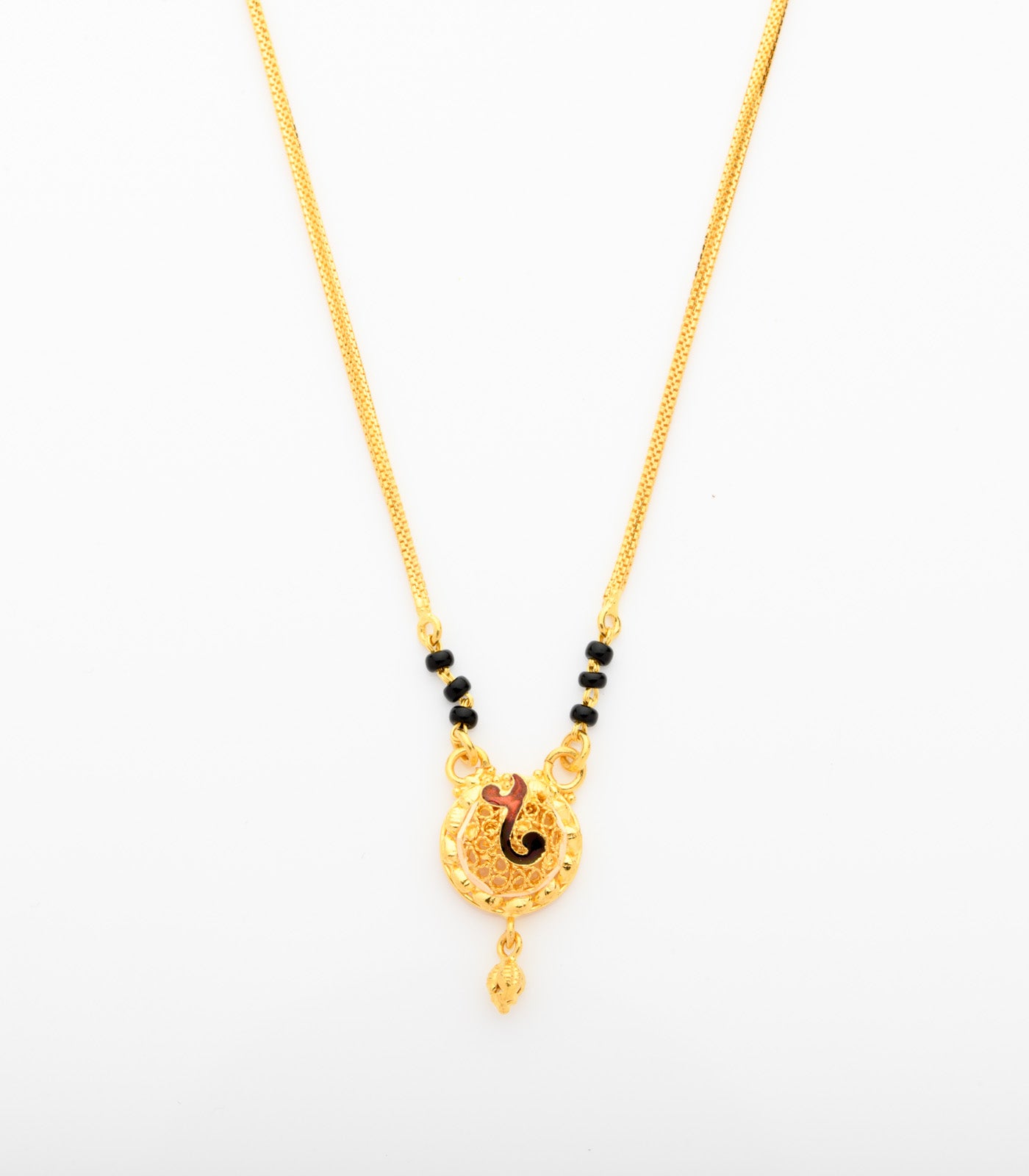 Round Pendant Gold Mangalsutra