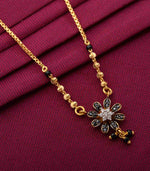 Black Stone Flower Mangalsutra