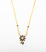 Black Stone Flower Mangalsutra